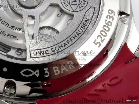 MIROTIME 0301 Reliable Portuguese Chrono IW3716 Z+F 1:1 Best Edition Red Dial on Red Rubber Strap A 7015